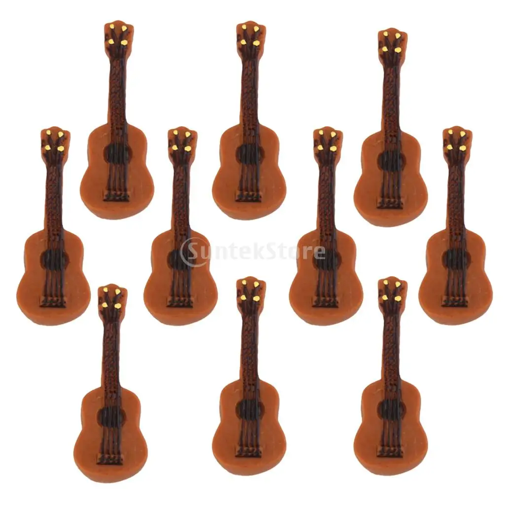10 Miniature Guitar Fairy Garden Terrarium Figurine Decor DIY Bonsai Crafts