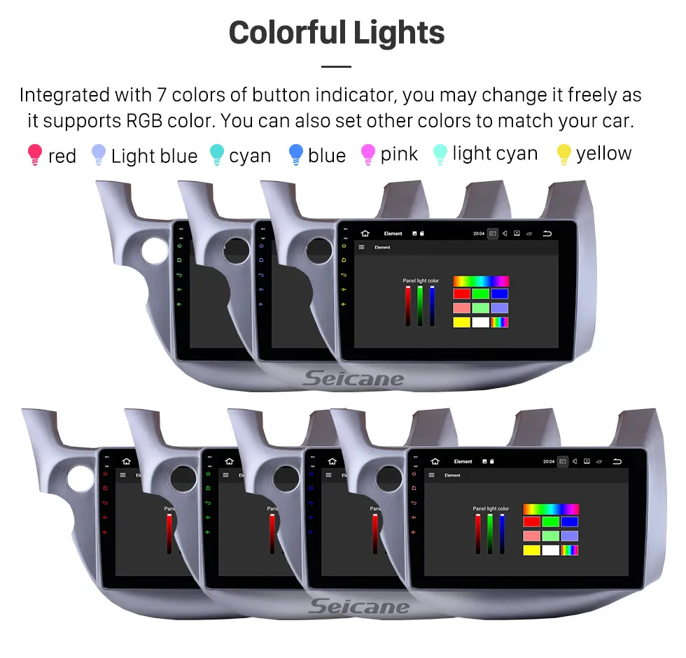 Top Seicane 10.1 inch Android 8.1/8.0 1Din Car Radio For 2007-2013 Honda FIT Touchscreen GPS Multimedia Player Wifi Head Unit 15