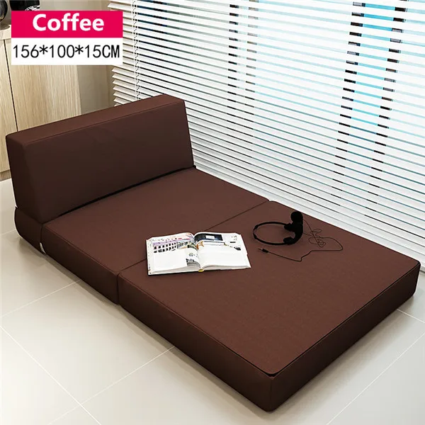 Folding Mattress and Sofa Bed with Removable Cover Bedroom Furniture Sleeping Futon Bed Japanese Style Floor Sofa Daybed Chaise