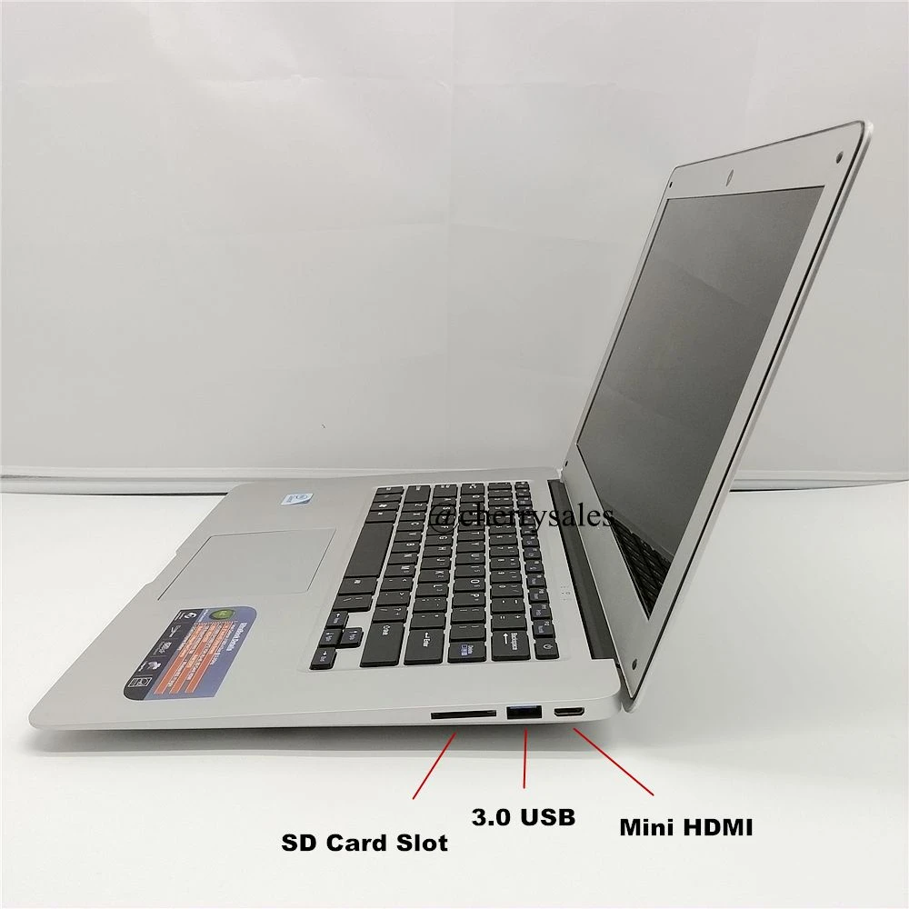 Ноутбук 14 дюймов ноутбук Windows 7/8 Четырехъядерный 4G 750G HDD Wi Fi Веб камера портативный