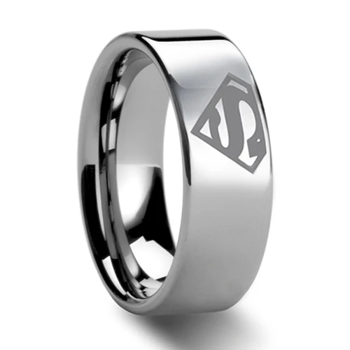 8mm bridal mens superman tungsten engagement ring ceremony wedding band nr04mchina - Superman Wedding Ring 8mm bridal mens superman tungsten engagement ring ceremony wedding band nr04mchina - Superman Wedding Ring