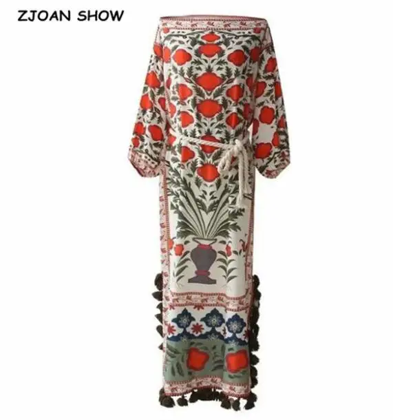 BOHO темно-синее платье с цветочным принтом пейсли однобортное платье на пуговицах 3/4 рукав макси длинное женское платье Vestido