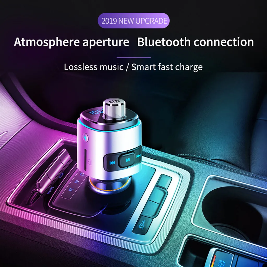 Bluetooth автомобильный комплект fm-передатчик MP3-плеер двойной USB для телефона tf-карты модулятор Handsfree автомобильный аудио приемник#527