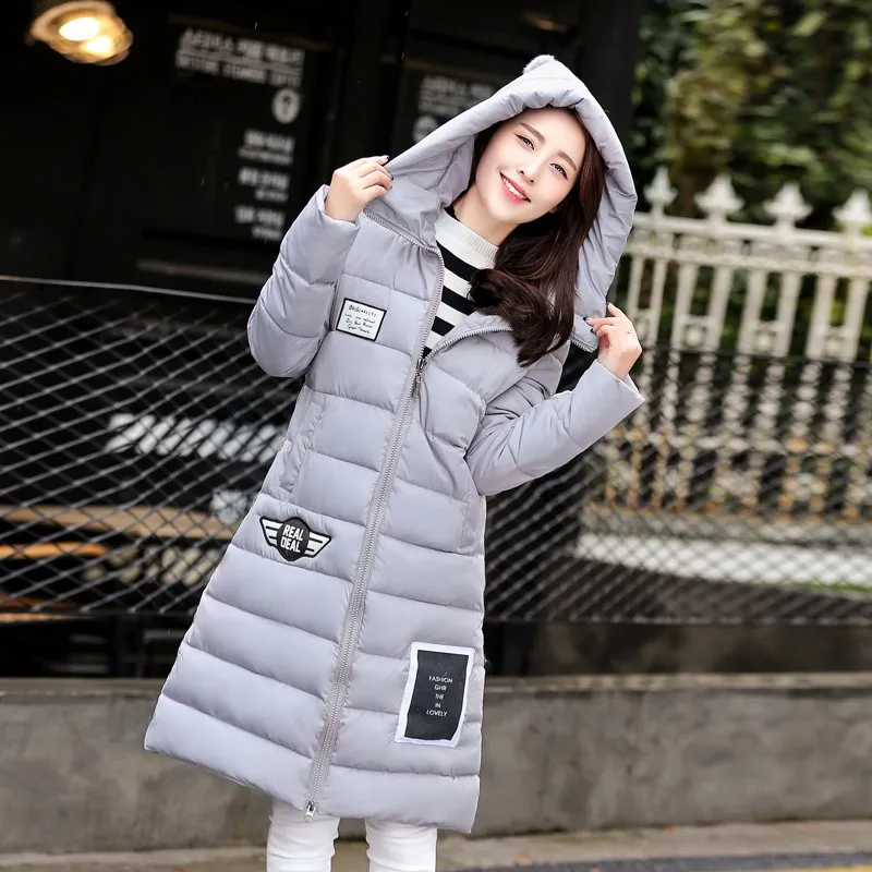 Модный зимний Тренч пальто женская с капюшоном х-длинная хлопковая куртка женская утепленная теплая куртка пальто Женская LD218