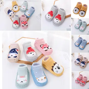 

Newborns Infant Baby Cartoon Socks Anti-slip Shoes Boots Floor Slipper Socks New