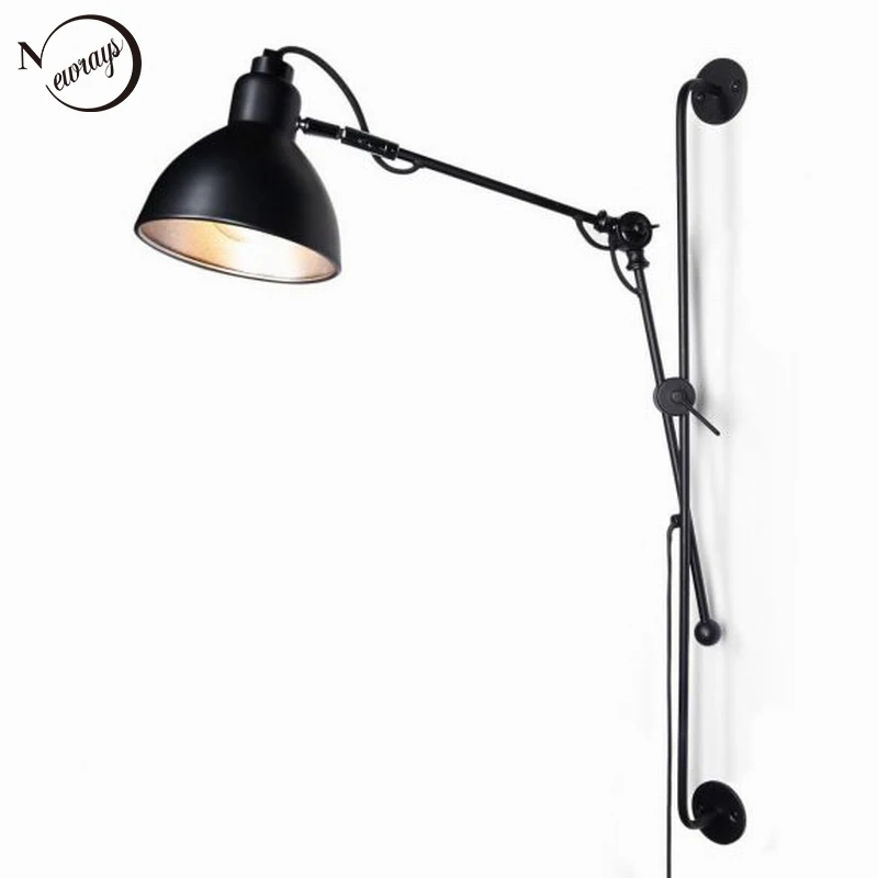 Vintage Industrial Adjustable Swing Arm Light Sconce Wall Lamp Light Fixture E27 