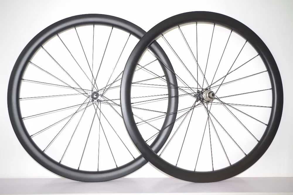 

DEERACE ASYMMETRIC 38MM x 25MM 700C TUBULAR CARBON ROAD DISC/ CYCLOCROSS CX BICYCLE DISC BRAKE WHEELS NOVATEC D411CB/D412CB