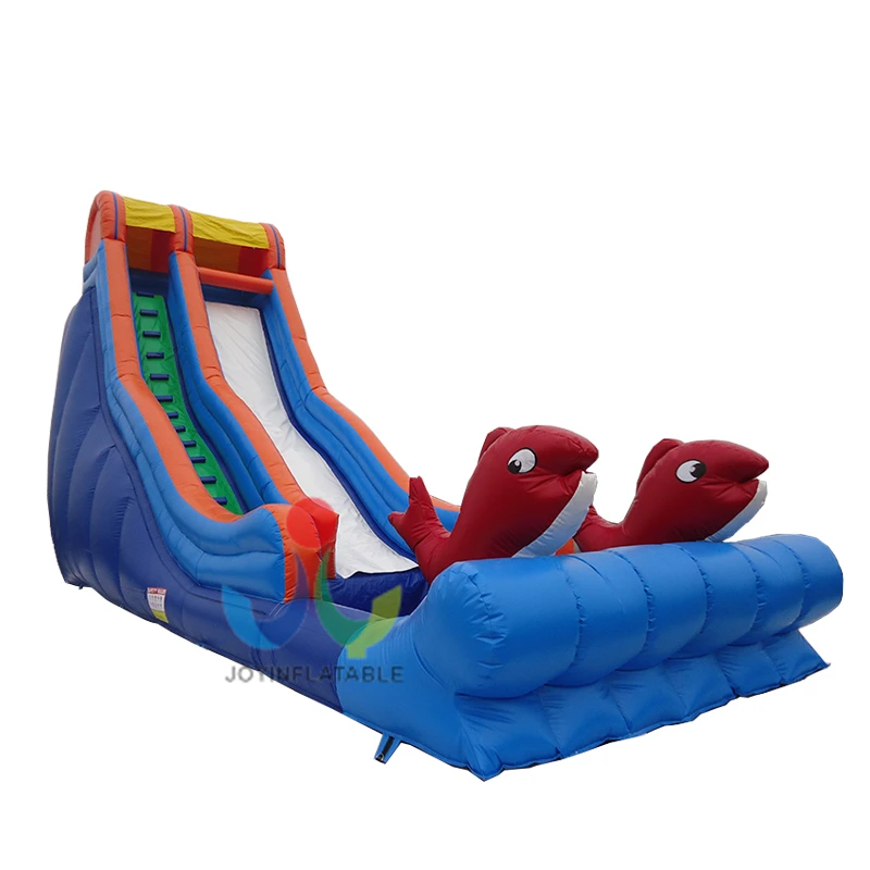 

10X4M Outdoor funny water inflatable games slide with swimming pool for sale