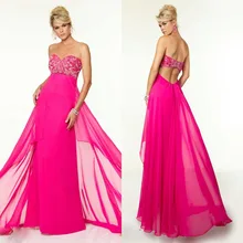 Neue Pretty A-line Schatz Bodenlangen Chiffon Abendkleid Backless Split Abend Formale Kleid Lange Ärmellose Kristalle F1068
