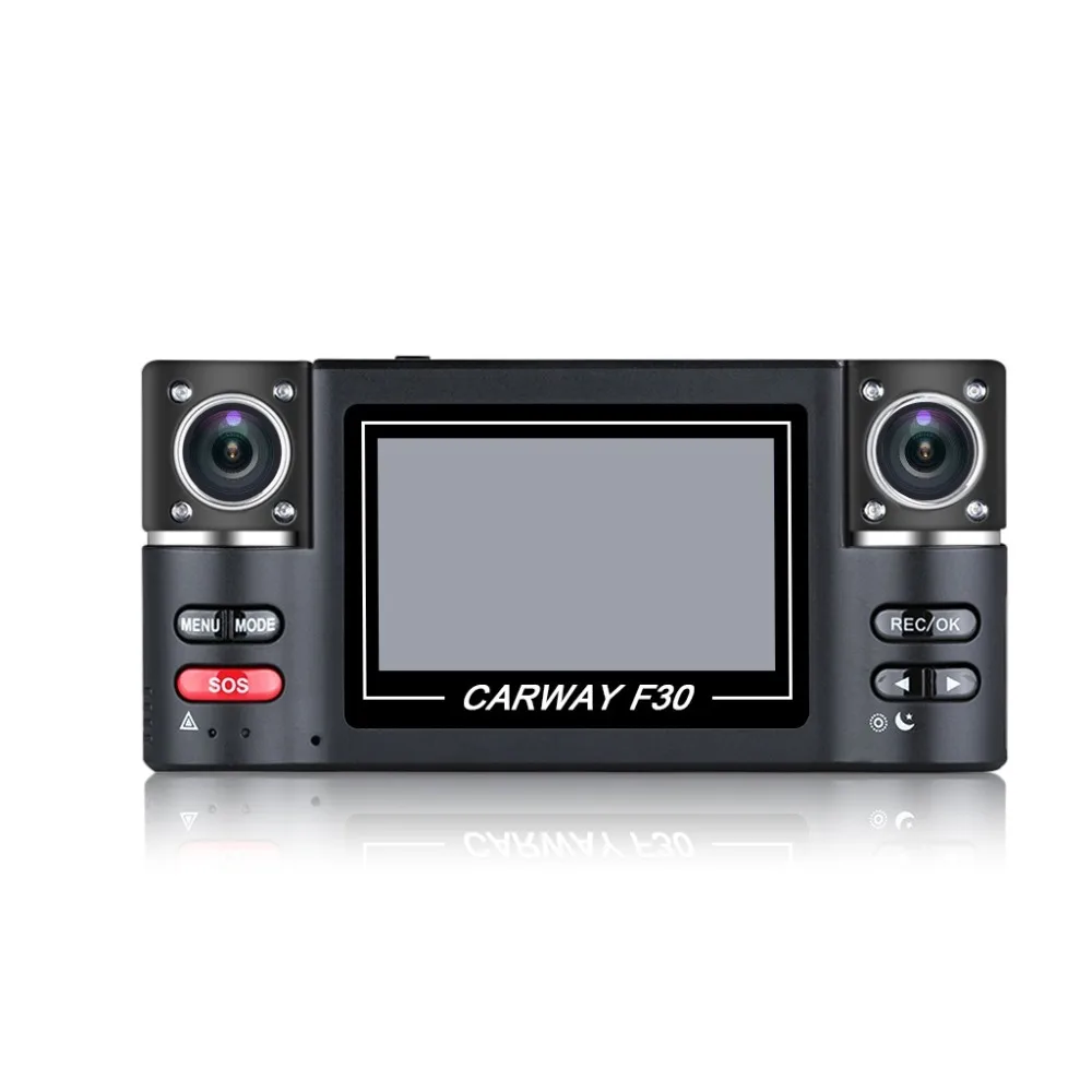 

2.7 Car DVR Dual Lens Car Vehicle 1080P HD Dash Cam Car Camera Night Vision Recorder 360 Degree Carway F30 Car Driving Recorder