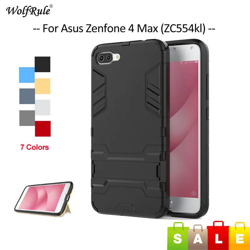 

WolfRule For Cover Asus Zenfone 4 Max ZC554KL Case TPU & PC Stand Phone Case For Asus Zenfone 4 Max ZC554KL Cover 5.5 inch