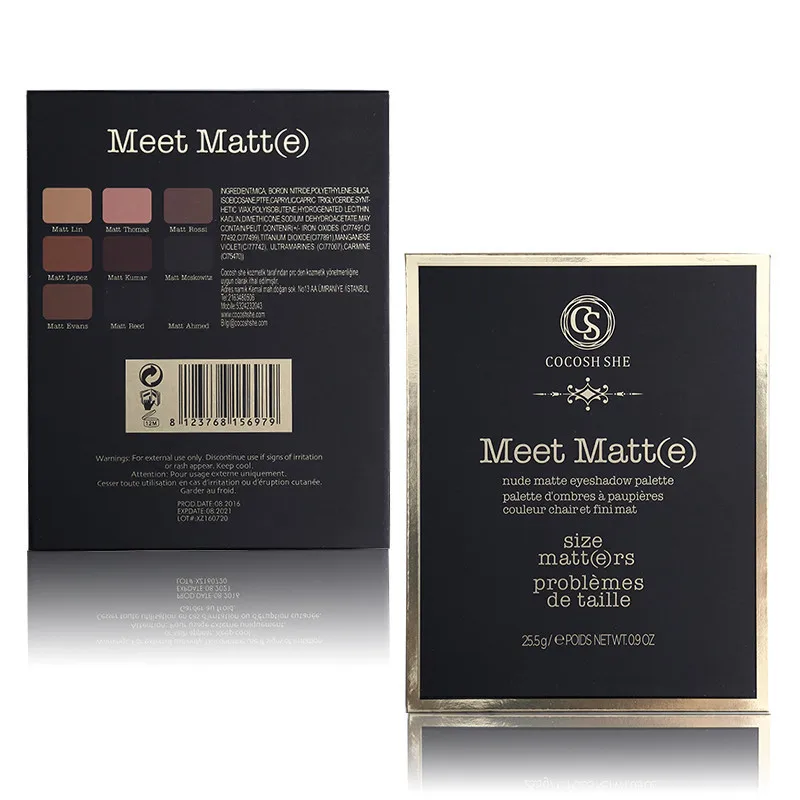 Бальзам для век Meet Matt палитра теней для век Nude Matte Eye shadow набор макияжа 9 цветов COCOSH SHE Cosmetic
