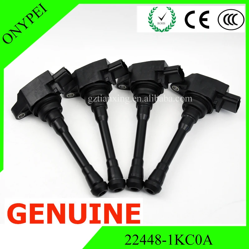 4 Pcs 22448 1KC0A Genuine OEM Ignition Coil For 2011 2017 Nissan Juke