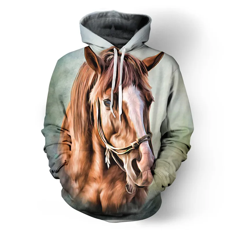 Horse 3D Толстовка с принтом хипстерская уличная одежда Повседневная крутая верхняя одежда для детей, для мужчин и женщин, американский размер, Прямая поставка - Цвет: V5