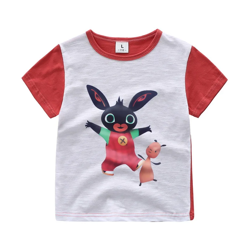Детская футболка с кроликом для детей от 2 до 12 лет, весенне-осенняя футболка с длинными рукавами для маленьких мальчиков и девочек, детские рубашки с героями мультфильмов для подростков, одежда - Цвет: style 16