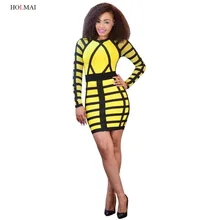 Frühling Herbst Sexy Bodycon Abend Club Kleider Frau Gestreifte Langarm Slim Plus Größe Kleid Frauen Kleidung Vestidos de Mujer