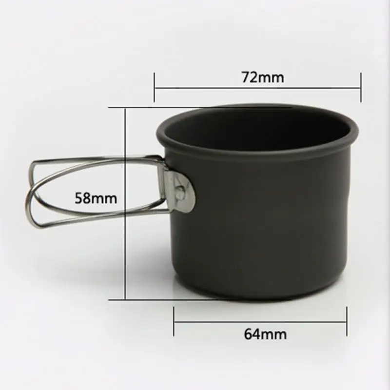 Portable taza plegable aleación de aluminio al aire libre Camping Anti-rasguño Anti-corrosión Picnic taza 150 ml capacidad