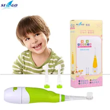 Умная Водонепроницаемая электрическая зубная щетка Sonic на батарейках, Электронная зубная щетка для маленьких детей с дополнительными головками,, P49