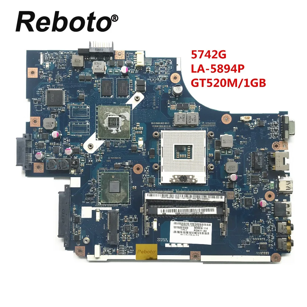 Высококачественный ПК для ноутбука ACER 5742G материнская плата GT520M/1GB GPU HM55 DDR3 MBRJ002001