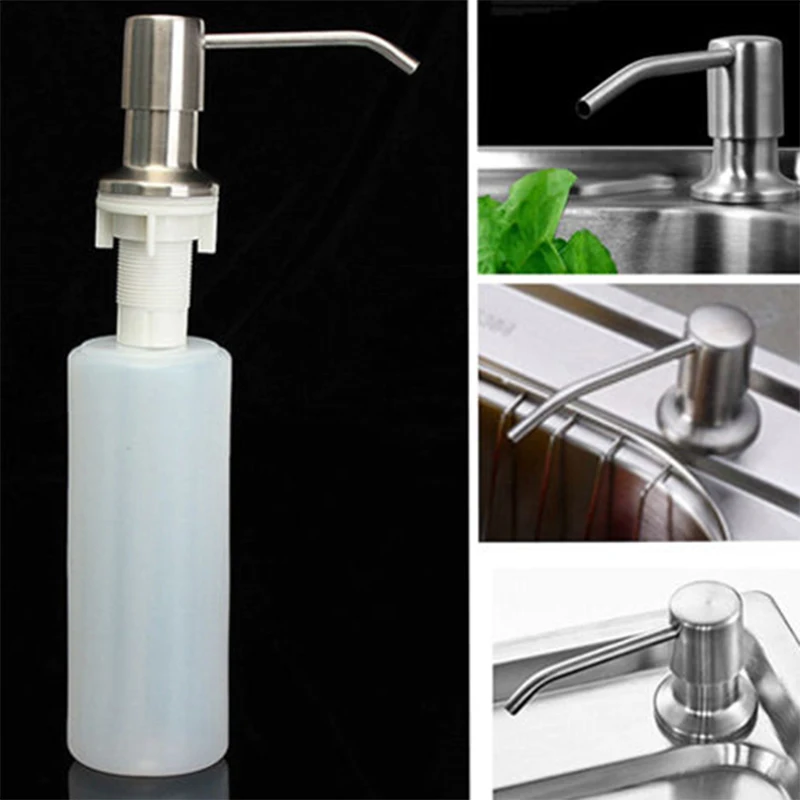 

1PC Stainless Steel Brushed Nickel Kitchen Liquid Foam Lotion Bottle for bathroom accessories Home Improvement Home Decor