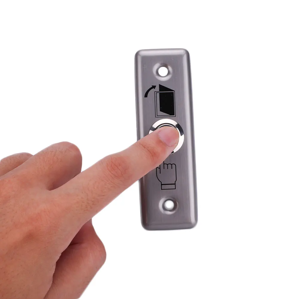 Stainless steel door bell ringer chime press button knob keys silver