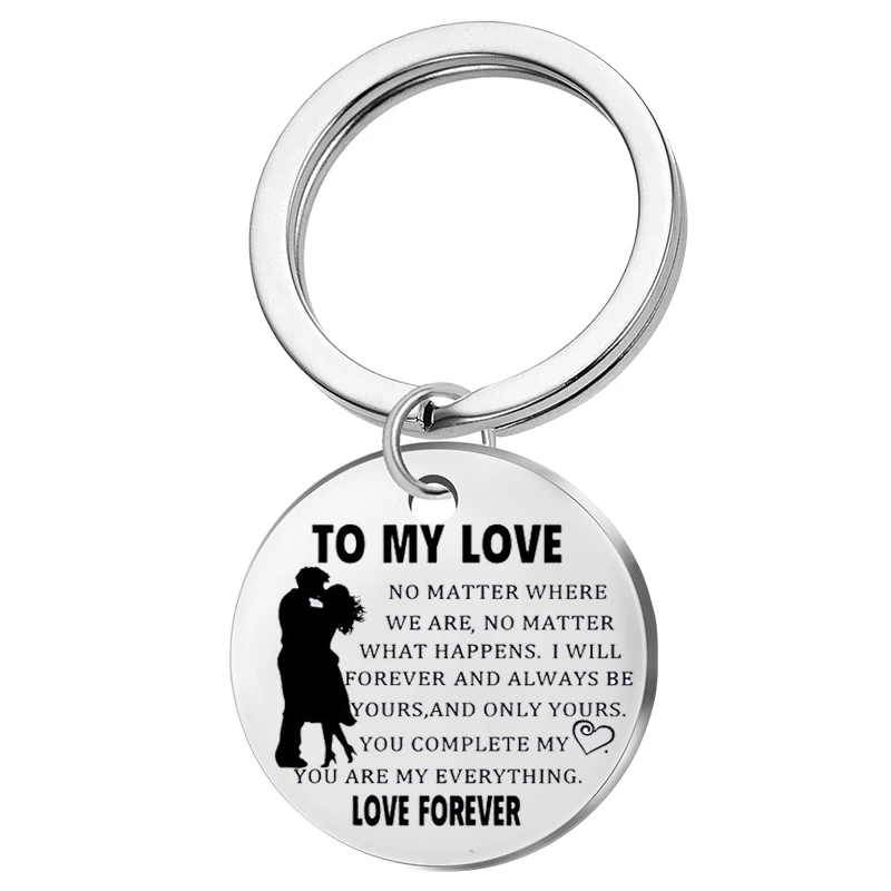 Стальной брелок для ключей "Моя любовь", я буду всегда и всегда быть вашим, брелок для ключей для подруги и друга, подарок для жены и мужчины