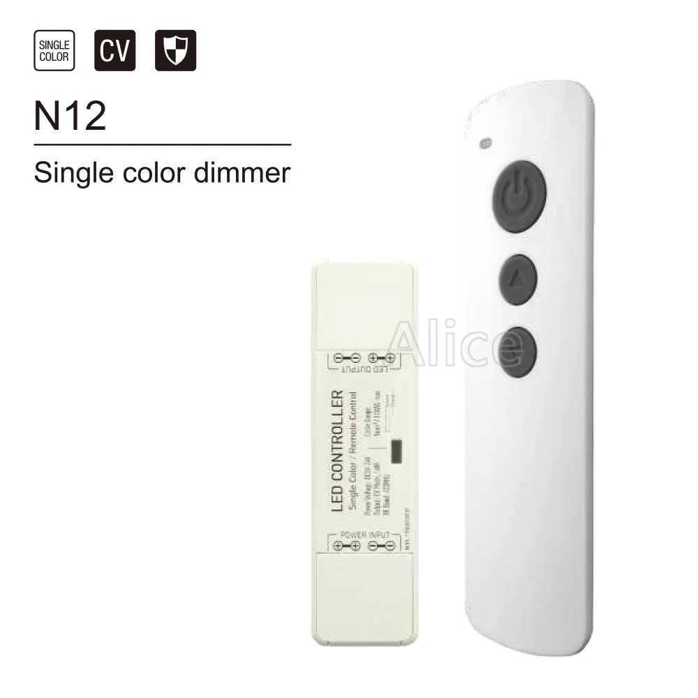 

Nano new DC5-24V single color/CCT/RGB/RGBW wireless RF remote led dimmer controller for led strip light