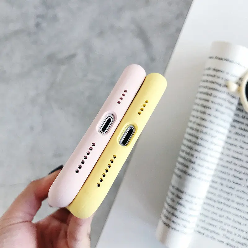 Чехол для iPhone X XS Max XR с полной защитой жидкий силиконовый чехол телефона 6 6S 7 8 Plus