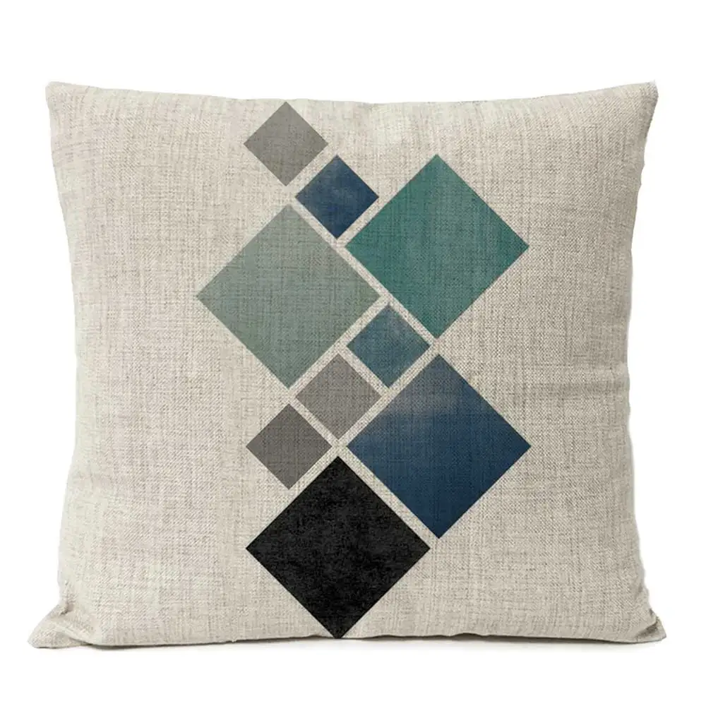 Скандинавские синие геометрические мраморные наволочки, наволочки, подушка с оленем, наволочки для дома, декоративные льняные наволочки, наволочки для дивана - Цвет: G 45x45cm
