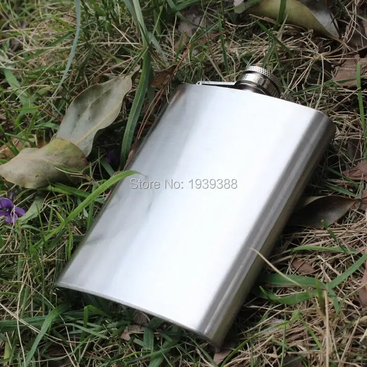 Image 10pcs lot Whisky 8oz(225ml) Stainless Steel Pocket Hip Flask Gin Alcohol Wine Wedding Party Bar Drink Bottle Liquor