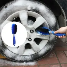 1Pcs Round Car Wheel Washing Brush Soft Handle Antislip Vehicle Tire Rim Tool Car Truck Motorcycle Bicycle Washing Cleaning Tool