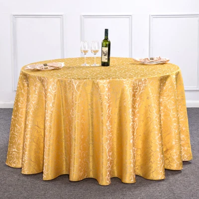 Yellow Европа роскошные золотые цветочные круглые скатерти для отеля Свадебные украшения для вечеринки Ресторан полиэстер скатерть на стол домашний декор - Цвет: Yellow