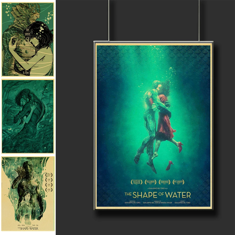 The Shape Of Water Movie Poster Kraft Paper Wall Art Prints And Posters Vinatge Poster Paintings For Living Room Wall Stickers Painting Calligraphy Aliexpress