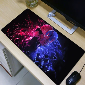 

QQQRGB 80*40cm Animation Mouse Pad Japanese and Korean Popular Animation Character mat Lovely Ram Favorable for mouse movement