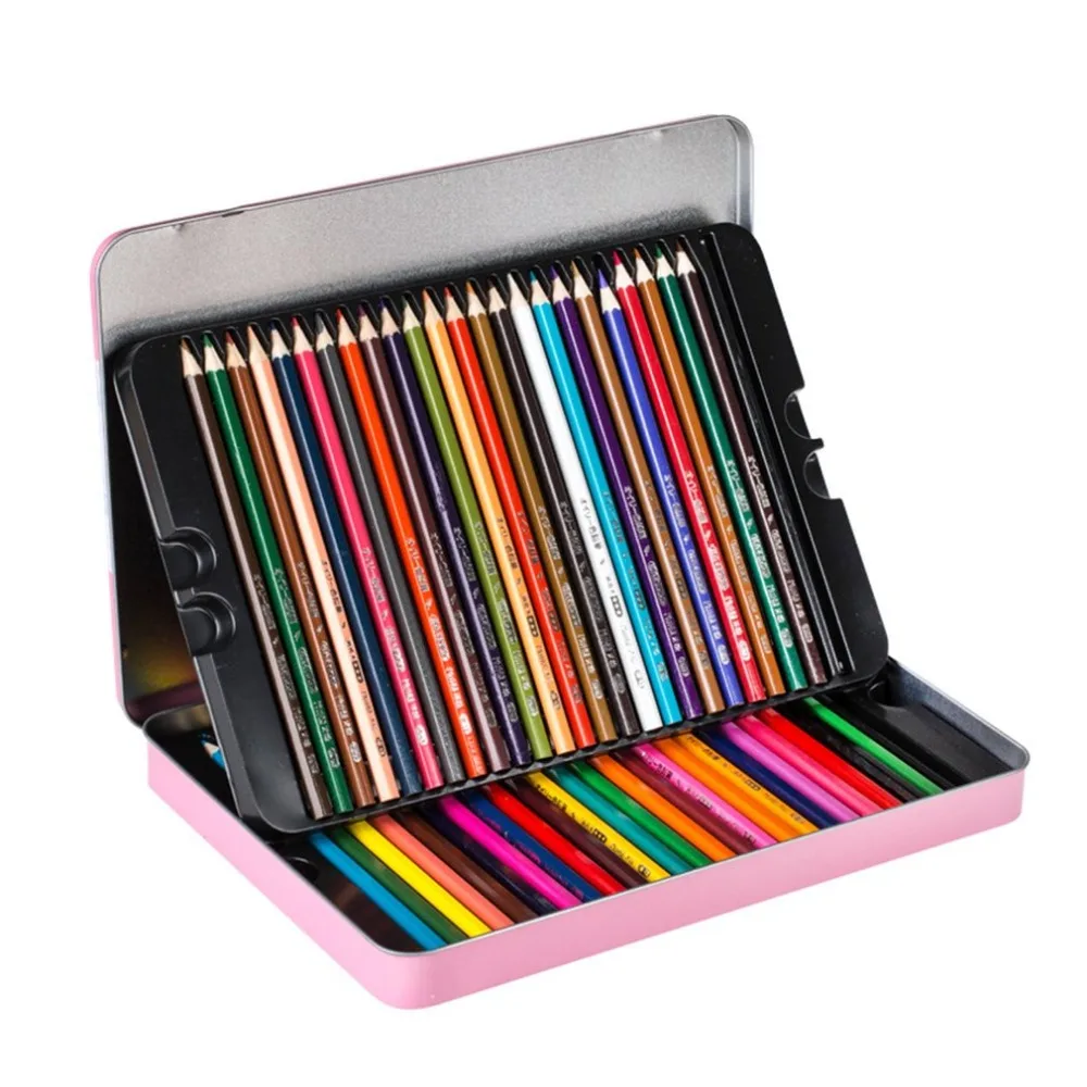 

High Quality 48 colorful Pencils Multicolor Wooden Colored Pencil For Children Painting Drawing Pictures Cartoon Pencil Box Gift