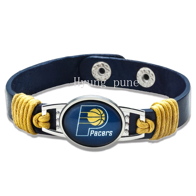 

Indiana Basketball Genuine Leather Adjustable Bracelet Wristband Cuff 12mm Navy Blue Leather Snap Button Charm Jewelry