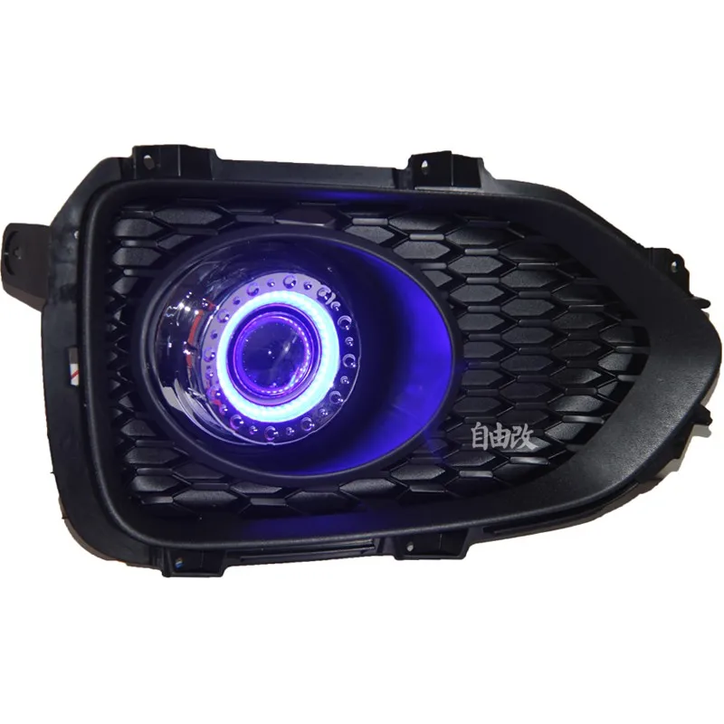  LED DRL daytime running light COB angel eye projector lens fog lamp with cover for Kia sorento 2009 - 32660737549