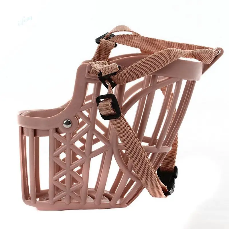 7 Sizes Plastic Dogs Muzzle Adjustable Pet Dog Basket Muzzle Mask Mouth