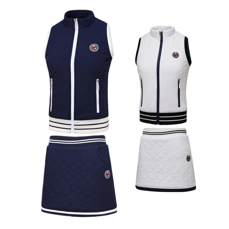 New Golf Skirt Women Golf Clothing Sleeveless Jacket Vest Autumn Winter