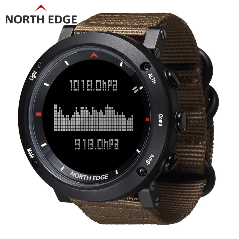 NORTH EDGE мужские спортивные цифровые часы армейские часы для бега плавания спортивные военные часы альтиметр барометр компас водонепроницаемые