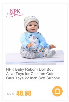 NPK Baby Reborn Doll Одежда для 55 см Baby Alive игрушки для детей милые игрушки для девочек мягкий силиконовый корпус Детские куклы аксессуары