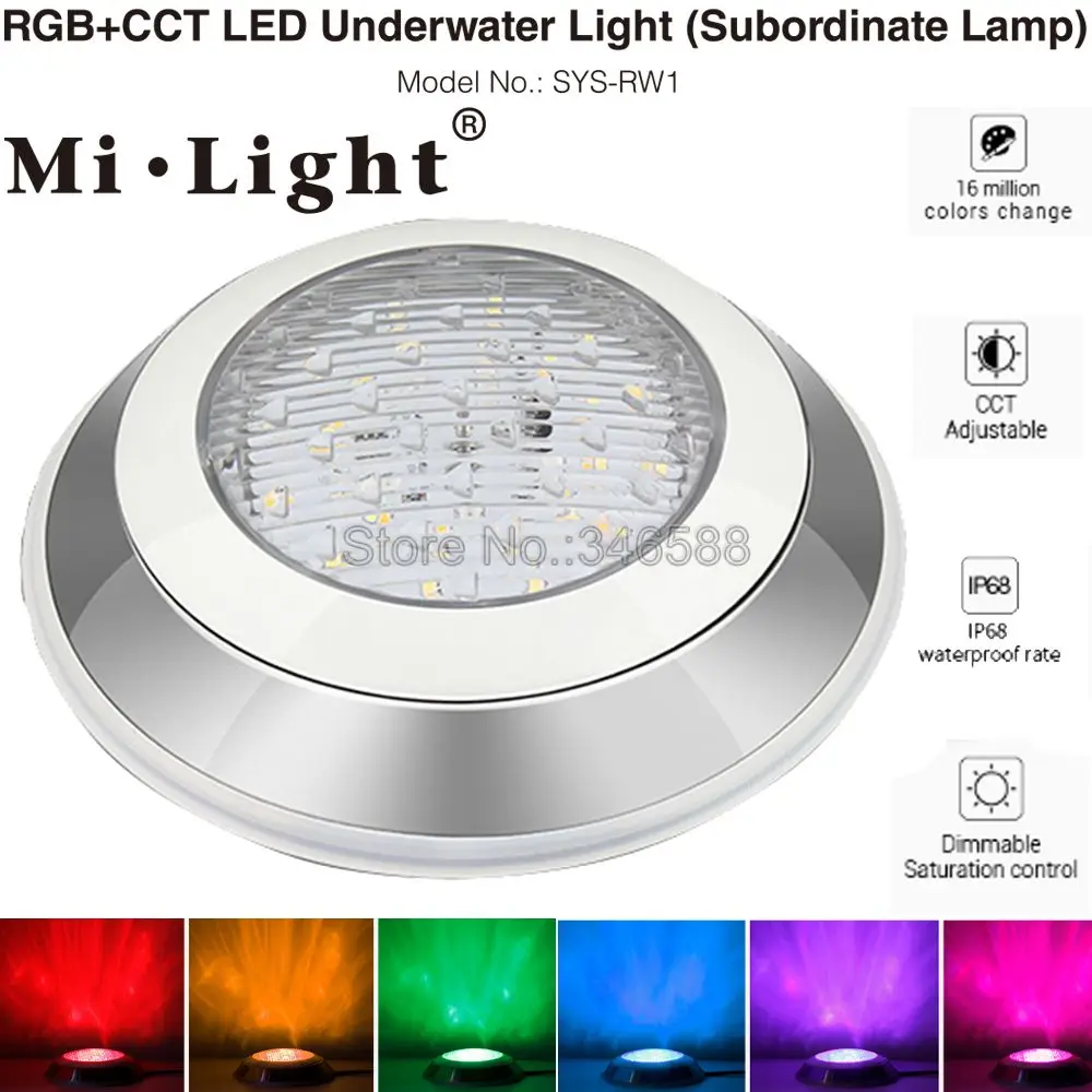 Mi. Light SYS RW1 12 Вт RGB + CCT светодиодная подводная лампа DC24V IP68 Водонепроницаемая