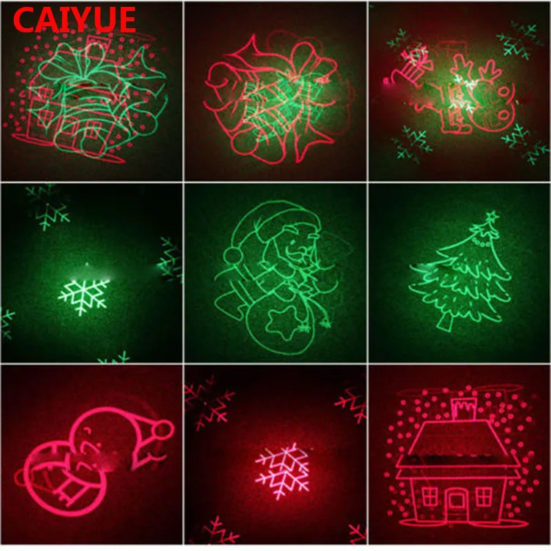 

8 Big Xmas Patterns Laser Christmas Light Outdoor RF remote Motion RG Projector Waterproof IP65 Snowflake Tree Garden Lawn lamps