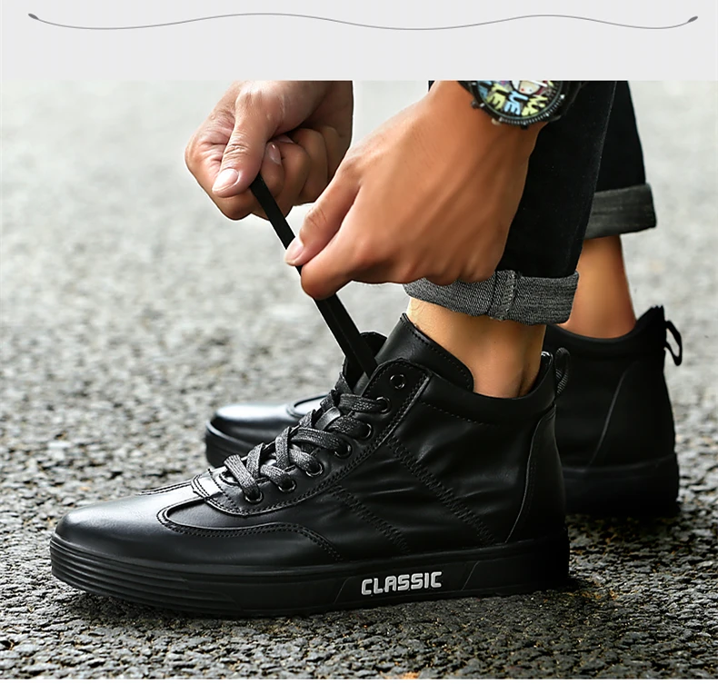 Brand Men's Winter Shoes Male Boot Warm Fur Classic Casual Snow Bot Man High Top Sneaker Mens Ankle Leather Boots Men (10)