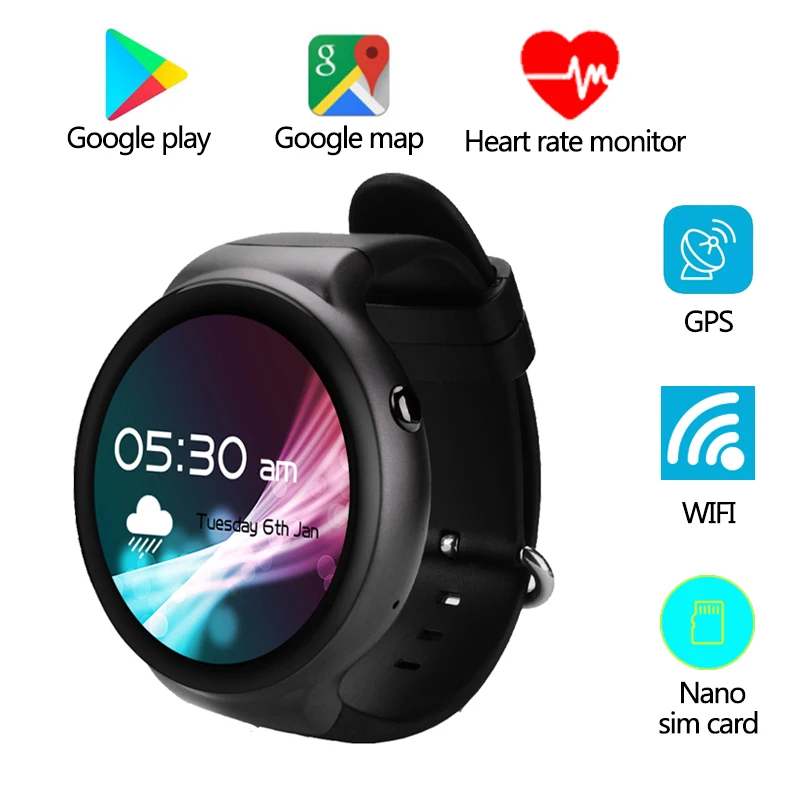 Limited  Tinymons IQI I4 Smart Watch Android5.1 1GB+16GB MTK6580 1.39" 3G WiFi GPS HeartRate Monitor Bluetoo