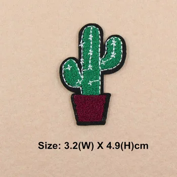 1pcs cactus Iron On Patch Sewing On Embroidered Applique Sewing Patch Clothes Stickers Garment DIY Apparel Accessories
