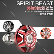 SPIRIT BEAST Motorcycle screw cover modified accessories scooter decorative screw aluminum alloy license plate screw cap