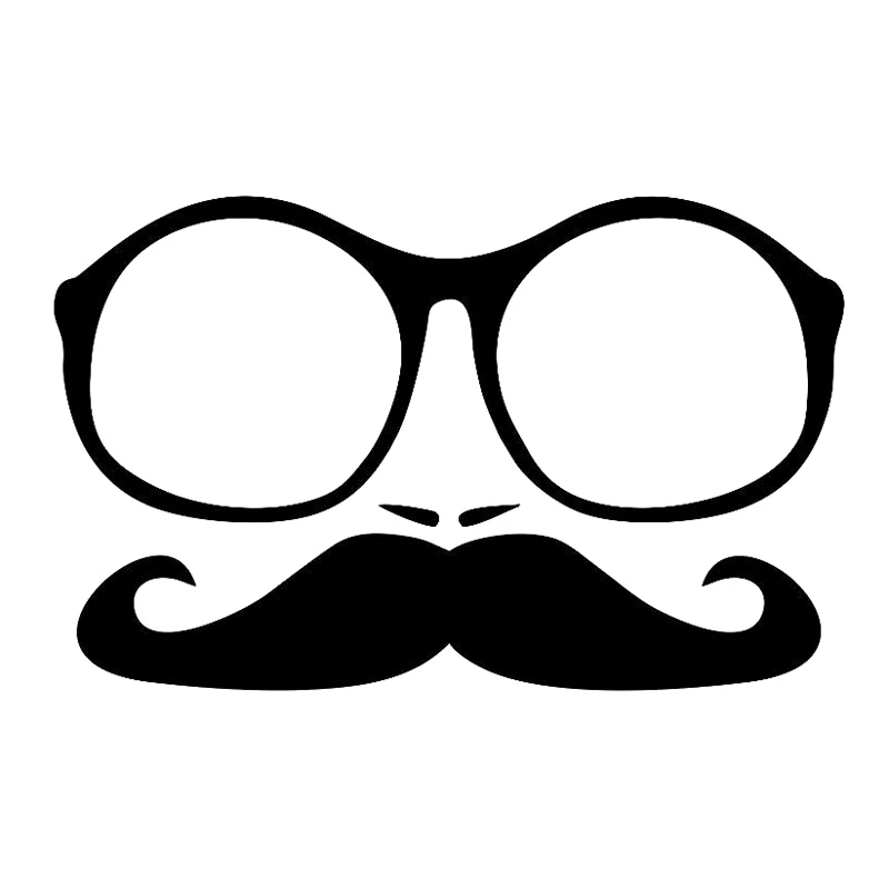 15.2cm*9.5cm Nerd Computer Genius Glasses Stickers Decals Vinyl Car Styling Black/Silver S3-6952 | Автомобили и мотоциклы