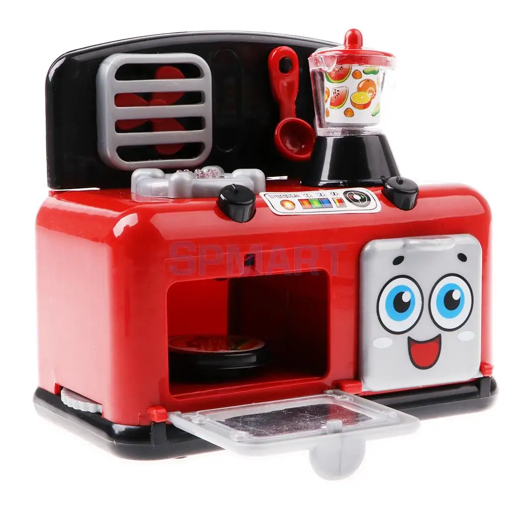 Simulation Home Appliances Toys w/ Sounds & Lights - Baby Pretend Play Kitchen Cooking Housekeeping Play Food Toy Developmental
