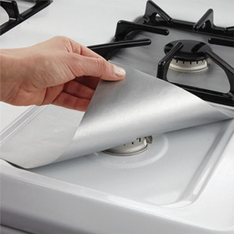 1pc/2pcs Universal Heavy Duty Oven Liner Gas Hob Protector Sheets